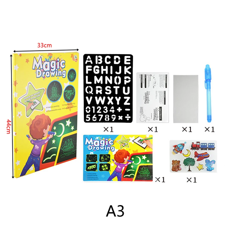 1PCS A4 A5 LED Luminous Drawing Board Graffiti Doodle Drawing Tablet Magic Draw With Light-Fun Fluorescent Pen Educational Toy
1PCS A4 A5 LED Luminous Drawing Board Graffiti Doodle Drawing Tablet Magic Draw With Light-Fun Fluorescent Pen Educational Toy