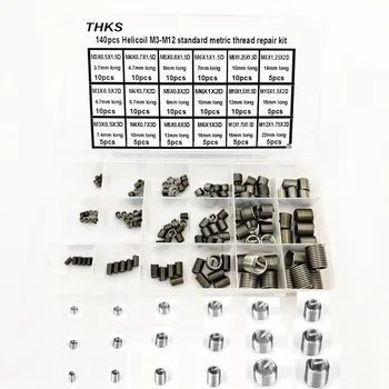 140pcs M3-M12 Thread Repairs Kit Stripped Rethread Helicoil Insert Metric Hand Held Disassembly Tools Accessory
140pcs M3-M12 Thread Repairs Kit Stripped Rethread Helicoil Insert Metric Hand Held Disassembly Tools Accessory