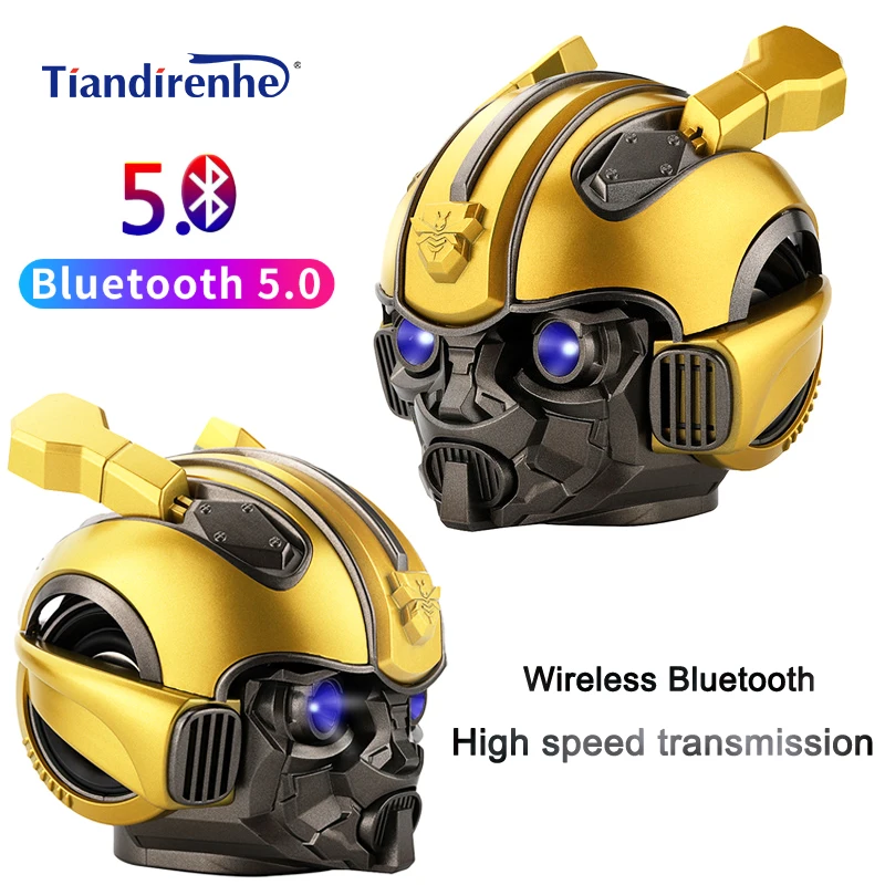 Bumblebee Helmet Bluetooth Speaker Fm Radio Usb Mp3 TF Smart Subwoofer Blue Tooth 5.0 Portable Mini Wireless Stereo Loudspeakers
Bumblebee Helmet Bluetooth Speaker Fm Radio Usb Mp3 TF Smart Subwoofer Blue Tooth 5.0 Portable Mini Wireless Stereo Loudspeakers