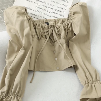 square collar solid women blouse 2020 summer new puff sleeved flare loose lady elegant pulls outwear coat tops
square collar solid women blouse 2020 summer new puff sleeved flare loose lady elegant pulls outwear coat tops