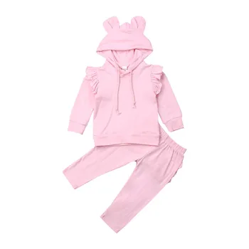 0-24M Cute Baby Girl Tracksuit Ruffles Hooded Long Sleeve Tops T Shirt Pants Trousers Outfit Baby Girl Pink Cotton Clothes Set
0-24M Cute Baby Girl Tracksuit Ruffles Hooded Long Sleeve Tops T Shirt Pants Trousers Outfit Baby Girl Pink Cotton Clothes Set