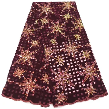 8options New sequins embroidered African French net lace fabric smooth velvet tulle lace fabric for gorgeous party dress FZZ441 
8options New sequins embroidered African French net lace fabric smooth velvet tulle lace fabric for gorgeous party dress FZZ441