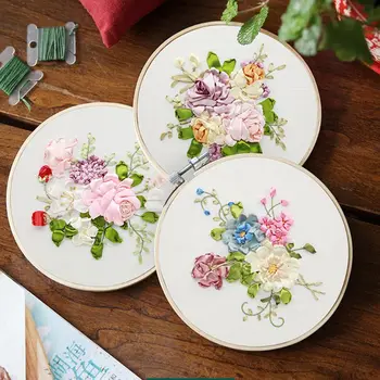 Ribbon Flower DIY Embroidery Kit Hoop Needlework Cross Stitch Set Materials Package Handmade Crafts for Adult Kids Beginner
Ribbon Flower DIY Embroidery Kit Hoop Needlework Cross Stitch Set Materials Package Handmade Crafts for Adult Kids Beginner