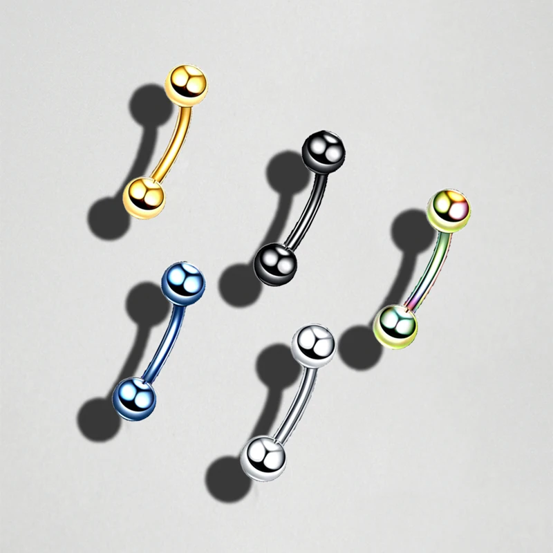 1PCS Steel Eyebrow Piercing Mixed Colors Curved Barbell Banana Piercings Curved Barbell Earlets Lip Helix Piercings Body Jewelry
1PCS Steel Eyebrow Piercing Mixed Colors Curved Barbell Banana Piercings Curved Barbell Earlets Lip Helix Piercings Body Jewelry