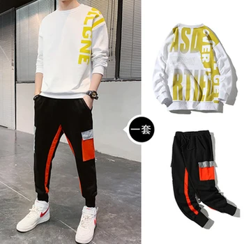 2020 spring new youth two-piece tide brand sports and leisure round neck sweater suit men
2020 spring new youth two-piece tide brand sports and leisure round neck sweater suit men