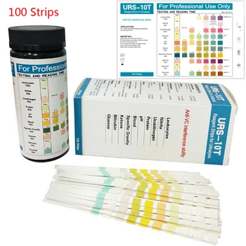 URS-10T 100strips Urinalysis Reagent Test Paper 10 Parameters Urine Test Strips Leukocytes, Nitrite, Urobilinogen, Protein, pH
URS-10T 100strips Urinalysis Reagent Test Paper 10 Parameters Urine Test Strips Leukocytes, Nitrite, Urobilinogen, Protein, pH