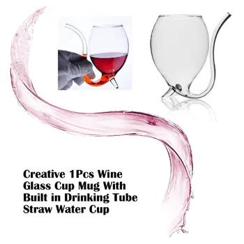 Creative 300ml 1Pcs Devil Red Wine Glass Transparent Cup Mug With Built in Drinking Tube Straw Water Cup for Home Bar Hotel
Creative 300ml 1Pcs Devil Red Wine Glass Transparent Cup Mug With Built in Drinking Tube Straw Water Cup for Home Bar Hotel