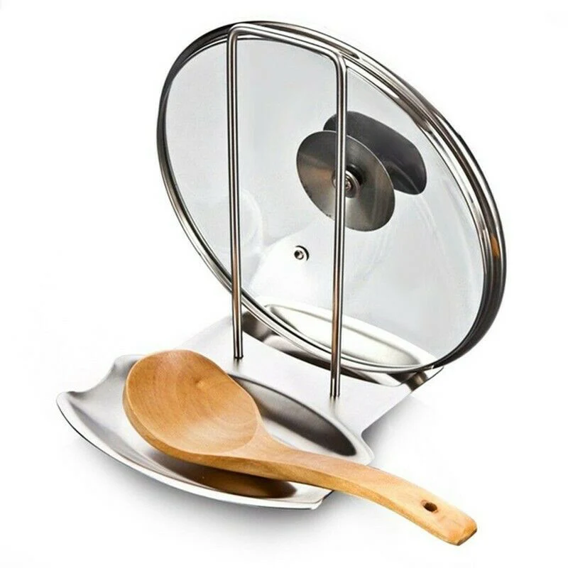 2 in 1 Kitchen Utensil Holder Stainless Steel Multi-function Pot Cover Holder Rack LB88
2 in 1 Kitchen Utensil Holder Stainless Steel Multi-function Pot Cover Holder Rack LB88