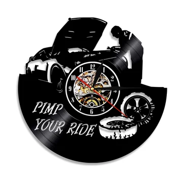 Garage Pimp Your Ride Repairing Tool Vinyl Record Wall Clock Car Service Car Wheel Quartz Wall Watch Home Decor Repairman Gift
Garage Pimp Your Ride Repairing Tool Vinyl Record Wall Clock Car Service Car Wheel Quartz Wall Watch Home Decor Repairman Gift