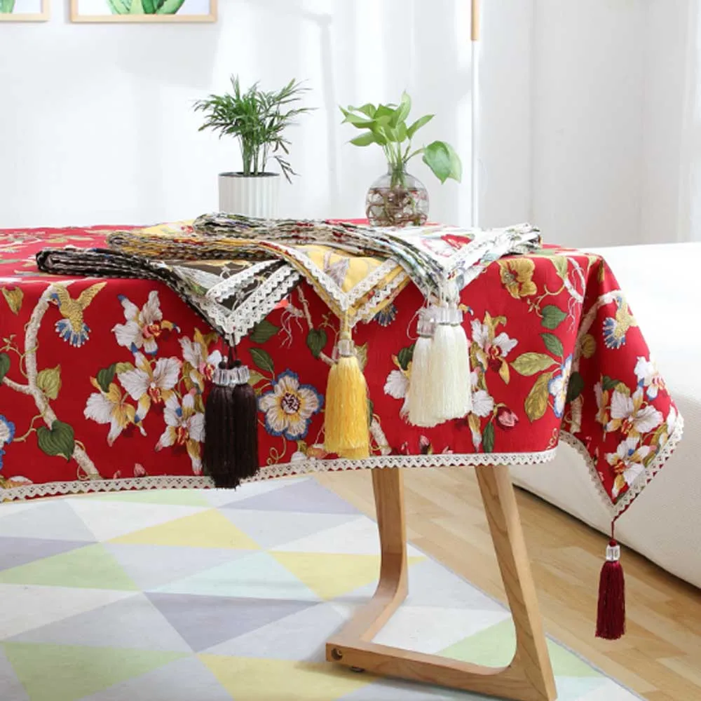 Classical Tassel Tablecloth Cotton Linen Chinese Flower Rectangular Kitchen Dinner Table Desk Cloth Picnic Mat Cover Home Decor
Classical Tassel Tablecloth Cotton Linen Chinese Flower Rectangular Kitchen Dinner Table Desk Cloth Picnic Mat Cover Home Decor