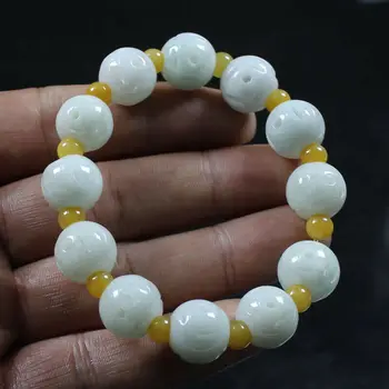 Certified Grade A Natural Jadeite stone Hand-carved 2 color Beads Bracelets
Certified Grade A Natural Jadeite stone Hand-carved 2 color Beads Bracelets