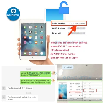SN Serial Number Unlock Repair For iPad mini 1 2 3 4 iPad Air 1 2 iPad Pro Serial Number WiFi BT address for iPad icloud unlock
SN Serial Number Unlock Repair For iPad mini 1 2 3 4 iPad Air 1 2 iPad Pro Serial Number WiFi BT address for iPad icloud unlock