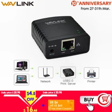 Wavlink usb 2.0 lrp servidor de impressão compartilhar um lan ethernet redes impressoras adaptador de energia hub usb 100 mbps servidor de impressão de rede eua(China)