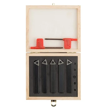 1/2 inch Indexable Machine Turning Holder, 5PCS Indexable Carbide Lathe Tool Insert Bits Set for Turning, Cutting, Facing, Borin
1/2 inch Indexable Machine Turning Holder, 5PCS Indexable Carbide Lathe Tool Insert Bits Set for Turning, Cutting, Facing, Borin