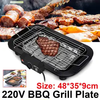 Smokeless Electric Pan Grill BBQ Stove 220V Non-Stick Electric Griddle Barbecue Temperature Control Portable for Home Outdoor
Smokeless Electric Pan Grill BBQ Stove 220V Non-Stick Electric Griddle Barbecue Temperature Control Portable for Home Outdoor