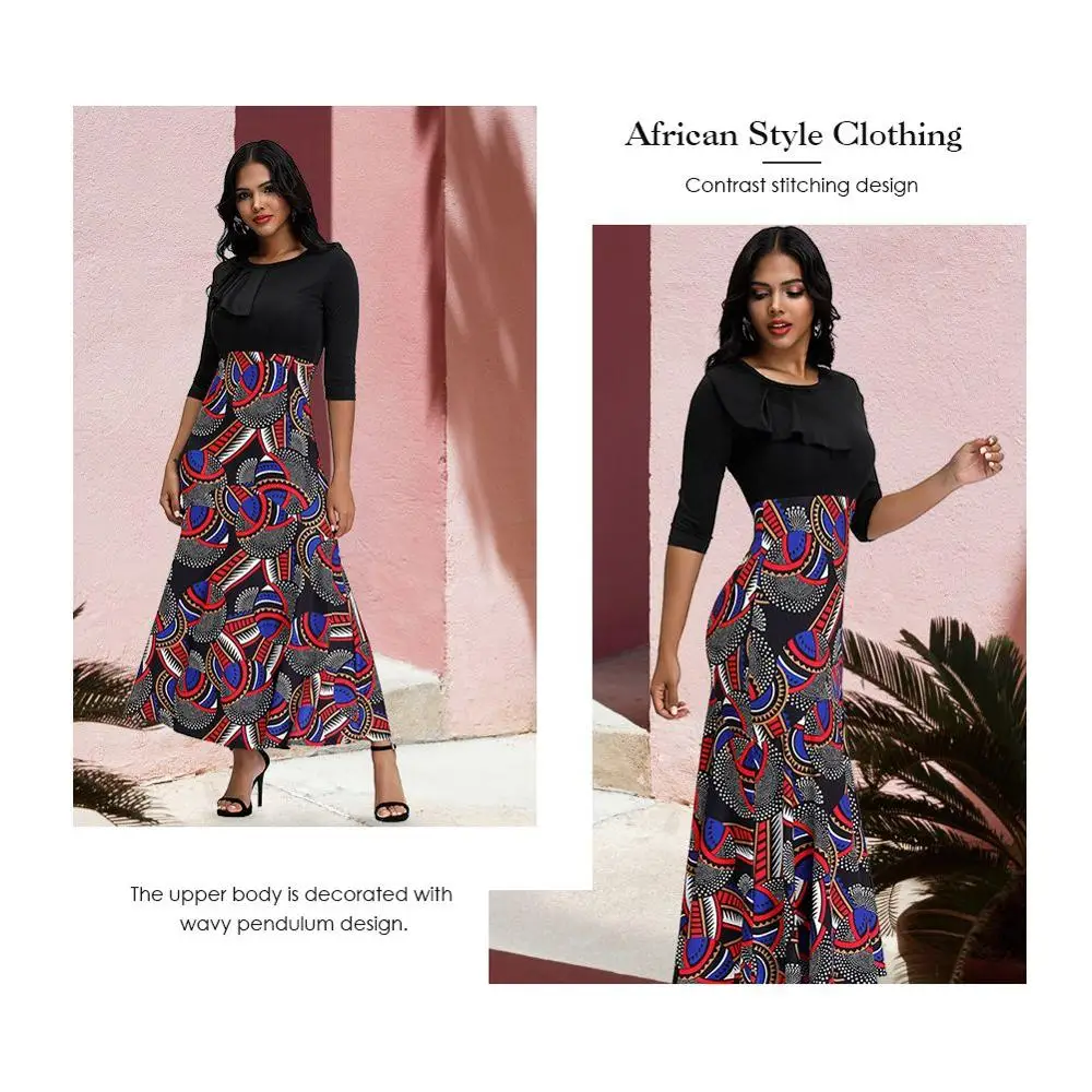 Opslea African Women Contrast Stitching Dress Dashiki Autumn New African Ethnic Print Long Sleeve Slim Dress
Opslea African Women Contrast Stitching Dress Dashiki Autumn New African Ethnic Print Long Sleeve Slim Dress