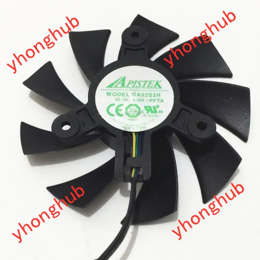 Emacro For APISTEK GA92S2H -PFTA DC 12V 0.35A Dia. 87mm C.T.C 47mm 4-Wire Server Frameless Fan
Emacro For APISTEK GA92S2H -PFTA DC 12V 0.35A Dia. 87mm C.T.C 47mm 4-Wire Server Frameless Fan