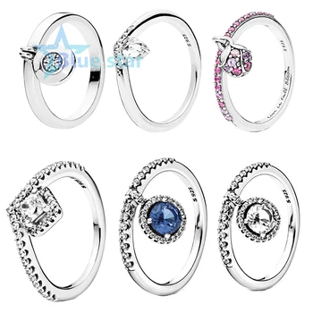 Bule Star 100% 925 Sterling Silver pandoras ring Clear Dangling Round Square Wishbone Long Peach Blossom Ring
Bule Star 100% 925 Sterling Silver pandoras ring Clear Dangling Round Square Wishbone Long Peach Blossom Ring