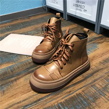 Winter 2019 new leather boots with fleece single-boot versatile ankle boots platform muffin Martin boots
Winter 2019 new leather boots with fleece single-boot versatile ankle boots platform muffin Martin boots