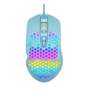 Lightweight Wired Gaming Mouse Hollow Honeycomb Pattern Game Mice with RGB Colorful Light Effect 
Lightweight Wired Gaming Mouse Hollow Honeycomb Pattern Game Mice with RGB Colorful Light Effect