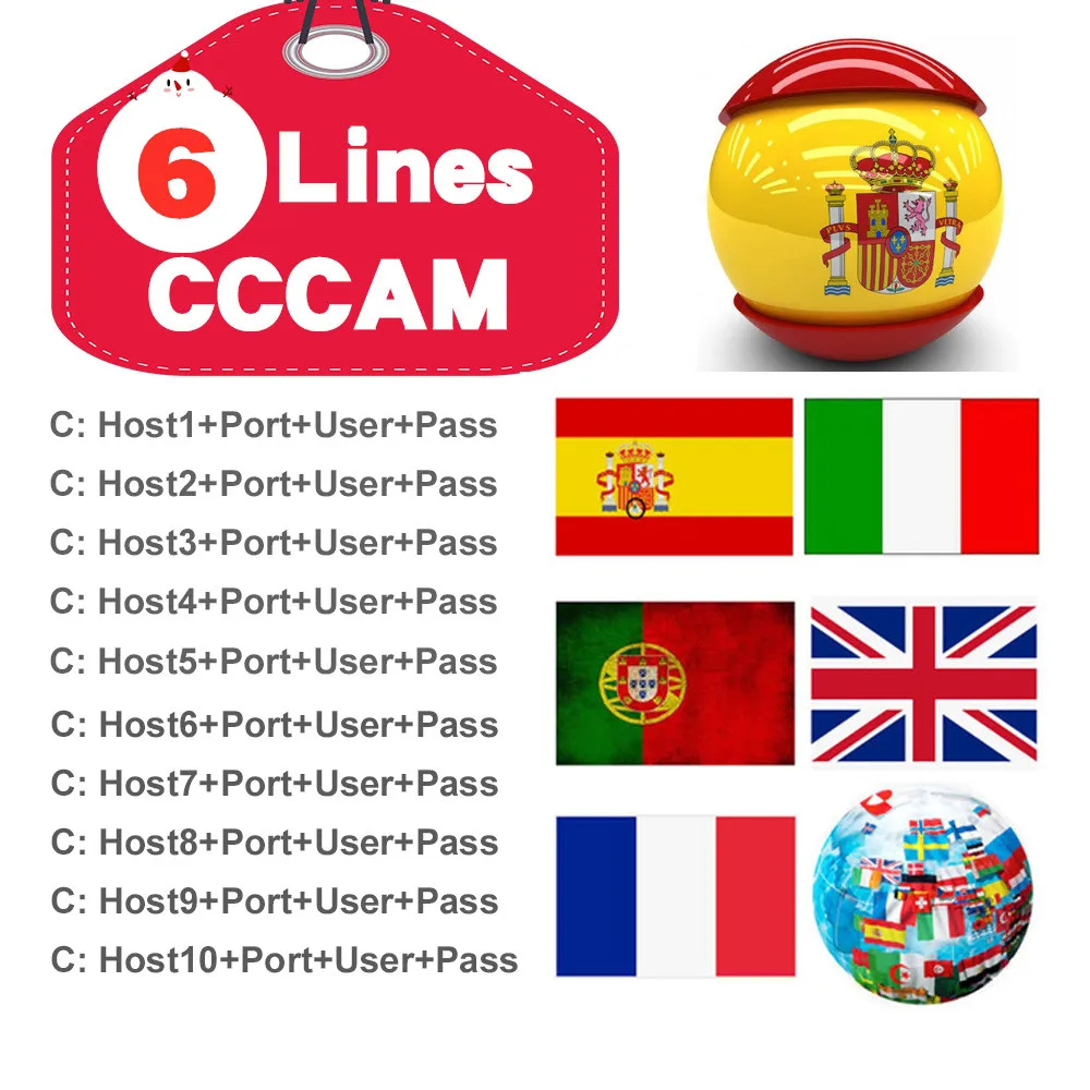 Newest 2020 most stable cccam oscam for Europe portugal poland Spain Satellite tv Receiver 6/7/8 lines WIFI FULL HD DVB-S2 Suppo
Newest 2020 most stable cccam oscam for Europe portugal poland Spain Satellite tv Receiver 6/7/8 lines WIFI FULL HD DVB-S2 Suppo