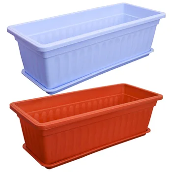 2 Pcs Flowerpots Portable Thicken Plastic Rectangular Planting Pots Planters Bucket for Balcony Garden
2 Pcs Flowerpots Portable Thicken Plastic Rectangular Planting Pots Planters Bucket for Balcony Garden