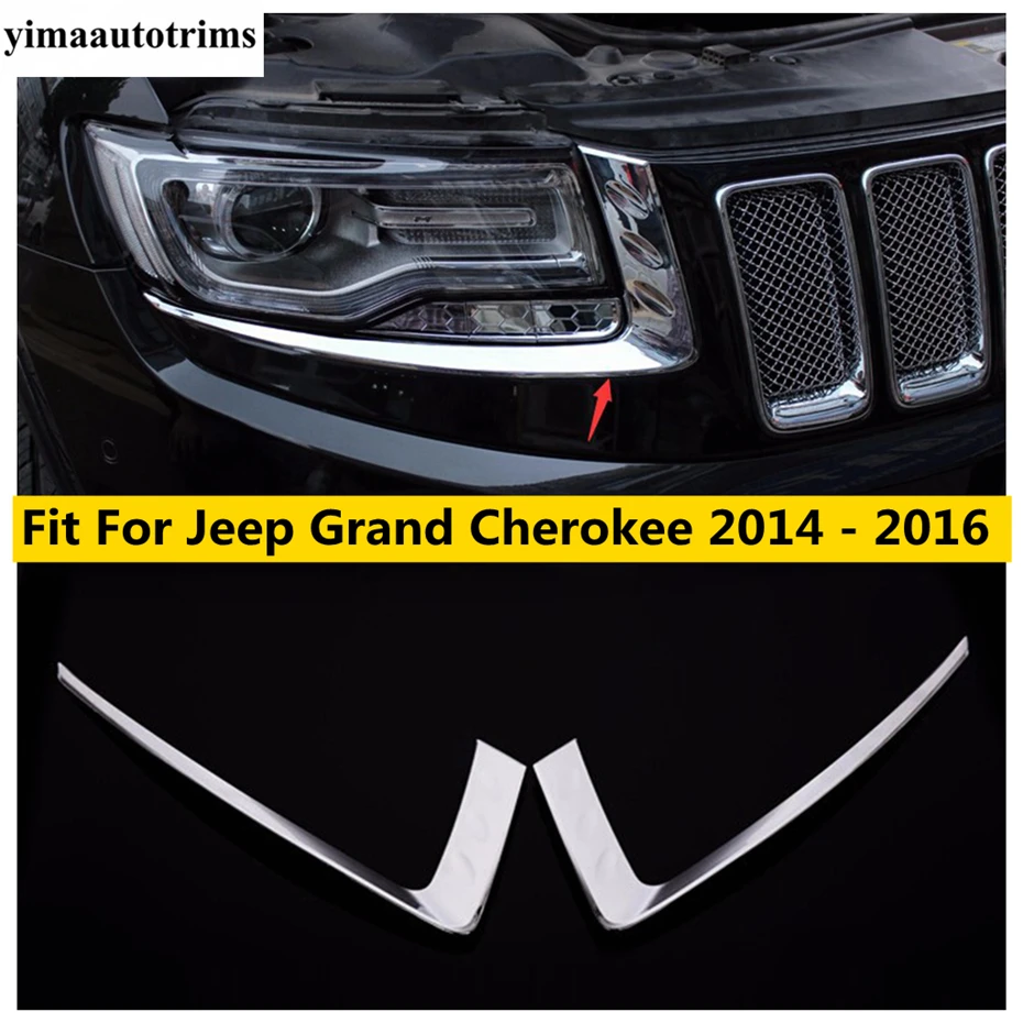Yimaautotrims Chrome Front Headlight Lights Lamp Eyelid Eyebrow Cover Trim 2 Pcs Fit For Jeep Grand Cherokee 2014 2015 2016
Yimaautotrims Chrome Front Headlight Lights Lamp Eyelid Eyebrow Cover Trim 2 Pcs Fit For Jeep Grand Cherokee 2014 2015 2016