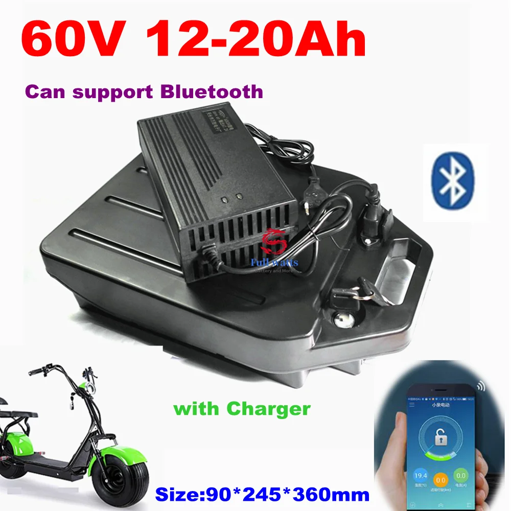 Литий-ионный аккумулятор 60 в 20 Ач 18 литий-ионный с приложением Bluetooth BMS для