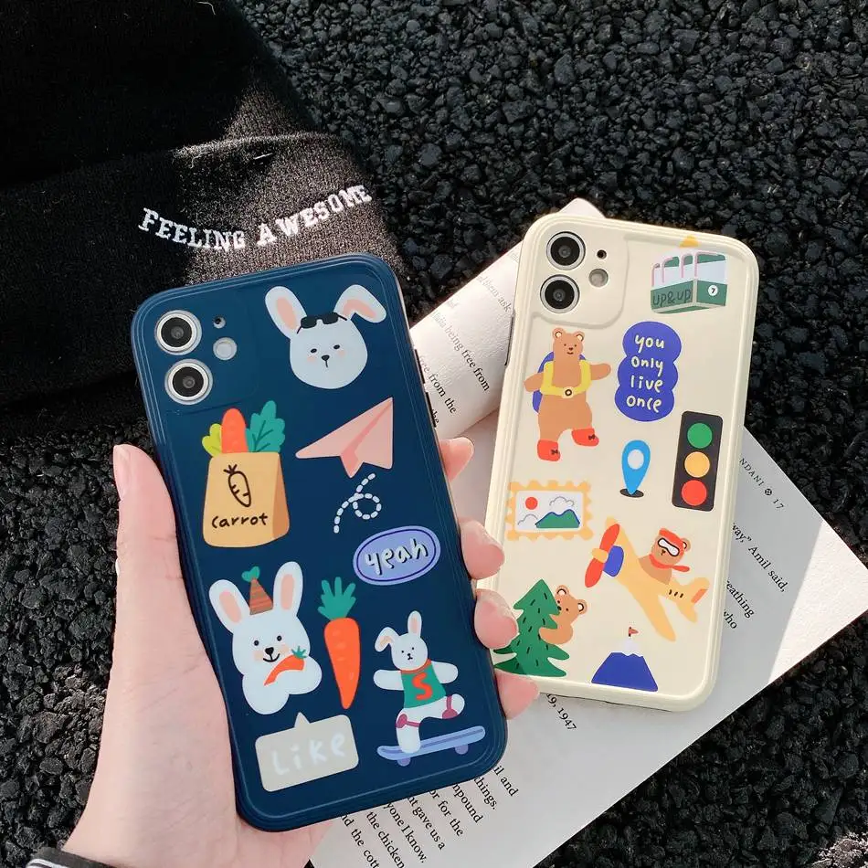 For iPhone 11 Pro XS Max XR X Case Cute Cartoon Bear Rabbit Pattern Phone Case For iPhone SE 8 7 Plus Soft Tpu Shockproof Cover
For iPhone 11 Pro XS Max XR X Case Cute Cartoon Bear Rabbit Pattern Phone Case For iPhone SE 8 7 Plus Soft Tpu Shockproof Cover