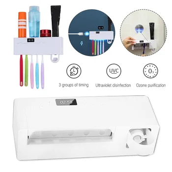 2 in 1 UV Light Toothbrush Sterilizer Automatic Toothpaste Dispenser Ultraviolet Antibacteria Toothbrush Toothpaste Holder HH
2 in 1 UV Light Toothbrush Sterilizer Automatic Toothpaste Dispenser Ultraviolet Antibacteria Toothbrush Toothpaste Holder HH
