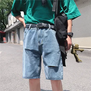 2020 Summer New Youth Popular Solid Color Hole Loose Five Point Jeans Fashion Casual Loose Mid Waist Shorts Sky Blue M-2XL
2020 Summer New Youth Popular Solid Color Hole Loose Five Point Jeans Fashion Casual Loose Mid Waist Shorts Sky Blue M-2XL
