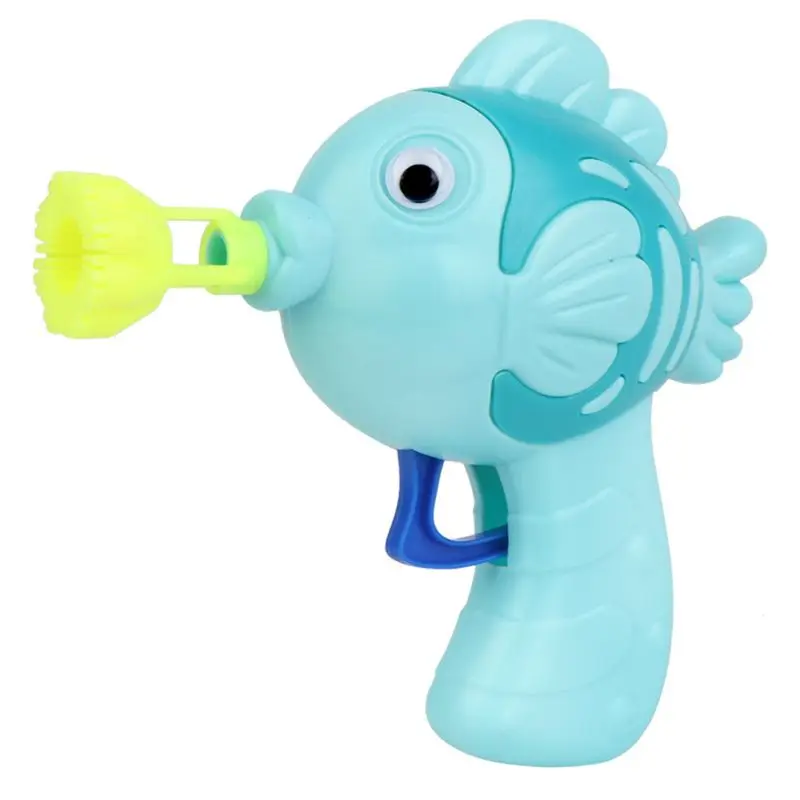 1Pc Cute Fish Soap Water Bubble Gun Bubble Blower Machine Toy For Kids Children Manual Gun Blower