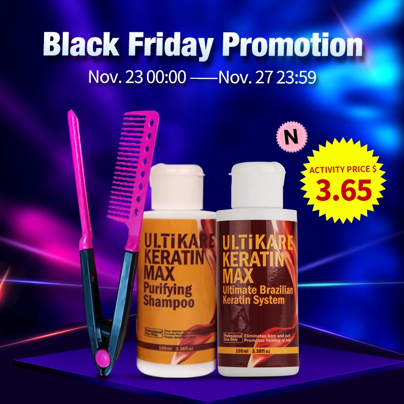 11.11 Portable Brazilian Keratin 100ml 5% Formalin Treatment+100ml Purifying Shampoo Straightening for Dizzy Hair+Free Hair Comb
11.11 Portable Brazilian Keratin 100ml 5% Formalin Treatment+100ml Purifying Shampoo Straightening for Dizzy Hair+Free Hair Comb