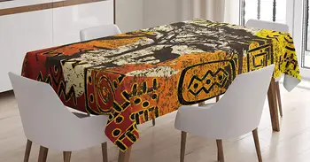 African Tablecloth African Animals Safari Theme Ancient Cultural Ethnic Art Grunge Bohemian Dining Room Kitchen Table Cover
African Tablecloth African Animals Safari Theme Ancient Cultural Ethnic Art Grunge Bohemian Dining Room Kitchen Table Cover