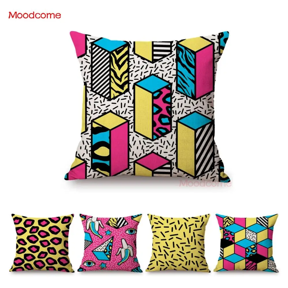 Modern Art Memphis Deigns Geometric Red Yellow Blue Home Decorative Sofa Throw Pillow Case Cotton linen Car Cushion Cover Case
Modern Art Memphis Deigns Geometric Red Yellow Blue Home Decorative Sofa Throw Pillow Case Cotton linen Car Cushion Cover Case