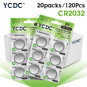 YCDC 3V Button Batteries CR2032 BR2032 ECR2032 Cell Coin Lithium Battery DL2032 CR2032 For Watch Electronic Toy Remote 36-120pcs
YCDC 3V Button Batteries CR2032 BR2032 ECR2032 Cell Coin Lithium Battery DL2032 CR2032 For Watch Electronic Toy Remote 36-120pcs