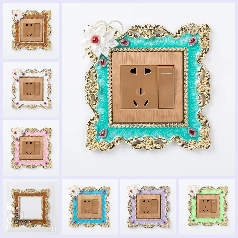 Vintage Europe Style Switch Sticker Home Decor Switch Cover Beautiful Flower Resin Switch and Socket Protective Cover Stickers
Vintage Europe Style Switch Sticker Home Decor Switch Cover Beautiful Flower Resin Switch and Socket Protective Cover Stickers