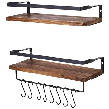 Floating Shelves 4 in 1 Rustic Wood Wall Mounted Storage Shelf for Bathroom, Kitchen, Bedroom, Living Room Set Of 2 with Removab
Floating Shelves 4 in 1 Rustic Wood Wall Mounted Storage Shelf for Bathroom, Kitchen, Bedroom, Living Room Set Of 2 with Removab