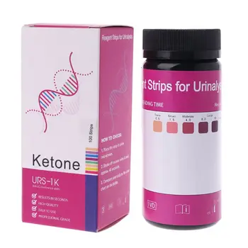 100 Strips/Set Ketone Test Strips Urine Tester Reagent Strip Anti-VC Test-Analyze Analysis Urinary URS-1K Home Ketosis Tests
100 Strips/Set Ketone Test Strips Urine Tester Reagent Strip Anti-VC Test-Analyze Analysis Urinary URS-1K Home Ketosis Tests