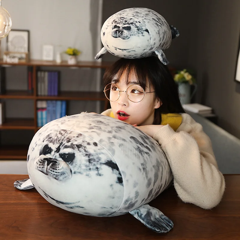 

30~60cm Cute Sea Lion Plush Toys 3D Novelty Throw Pillows Soft Seal Plush Stuffed Plush Kids Party Pillow Baby Gift