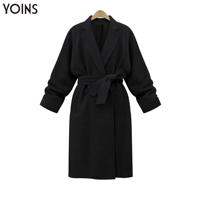 YONIS 2019 Autumn Winter Spring Women Trench Coats Lapel Jackets Selft-Belt V-Neck Loose Long Sleeves Casual Basic Work Outwear
YONIS 2019 Autumn Winter Spring Women Trench Coats Lapel Jackets Selft-Belt V-Neck Loose Long Sleeves Casual Basic Work Outwear