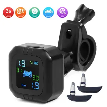 Waterproof Solar Motorcycle Tire Pressure Sensor Tire Temperature Alarm Wireless LCD Color Screen Real-time Display USB Charge
Waterproof Solar Motorcycle Tire Pressure Sensor Tire Temperature Alarm Wireless LCD Color Screen Real-time Display USB Charge