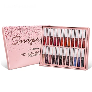 24Pcs/set Liquid Matte Lipstick Set Women Lip Tint Cosmetics Waterproof Long Lasting Moisturizing Lipstick Tubes Dropship TSLM1
24Pcs/set Liquid Matte Lipstick Set Women Lip Tint Cosmetics Waterproof Long Lasting Moisturizing Lipstick Tubes Dropship TSLM1
