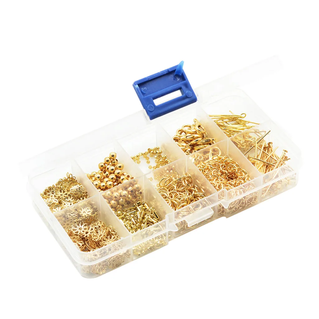 Pack Of 1080pcs Jewelry Making Charms Chains Lobster Clasp Pins Tool Kits Pack Of 1080pcs Jewelry Making Charms Chains Lobster Clasp Pins Tool Kits