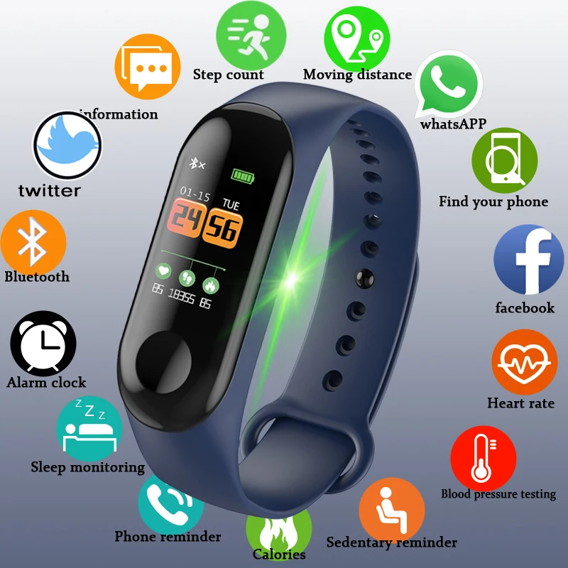 LIGE New Women Smart Bracelet Fitness Heart Rate Blood Pressure Tracker Sport Smart Watch LED Color Screen Call Reminder + Band
LIGE New Women Smart Bracelet Fitness Heart Rate Blood Pressure Tracker Sport Smart Watch LED Color Screen Call Reminder + Band