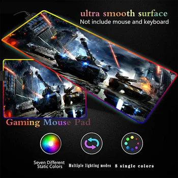 World of Tanks Large Gaming Mouse Pad RGB USB LED Glowing Gamer Keyboard Mousepad XXL 14 Lighting Modes for PC Computer Laptop
World of Tanks Large Gaming Mouse Pad RGB USB LED Glowing Gamer Keyboard Mousepad XXL 14 Lighting Modes for PC Computer Laptop