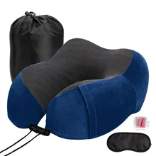 U-forma travesseiro de viagem macio lento rebote pescoço travesseiro sólido pescoço cervical cuidados de saúde travesseiro cama viagem travesseiro pescoço massagem(China)