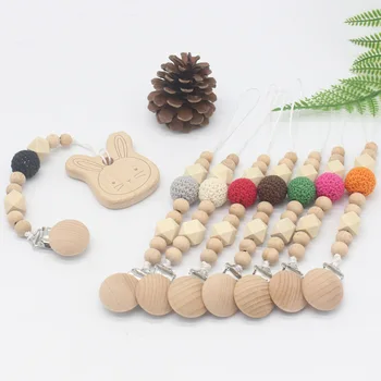 New Baby Beech Pacifier Chain Clip Newborn Pacifier Holder Nipple Soother Chain Teether Hang Toy for Baby Infant BPA Free
New Baby Beech Pacifier Chain Clip Newborn Pacifier Holder Nipple Soother Chain Teether Hang Toy for Baby Infant BPA Free
