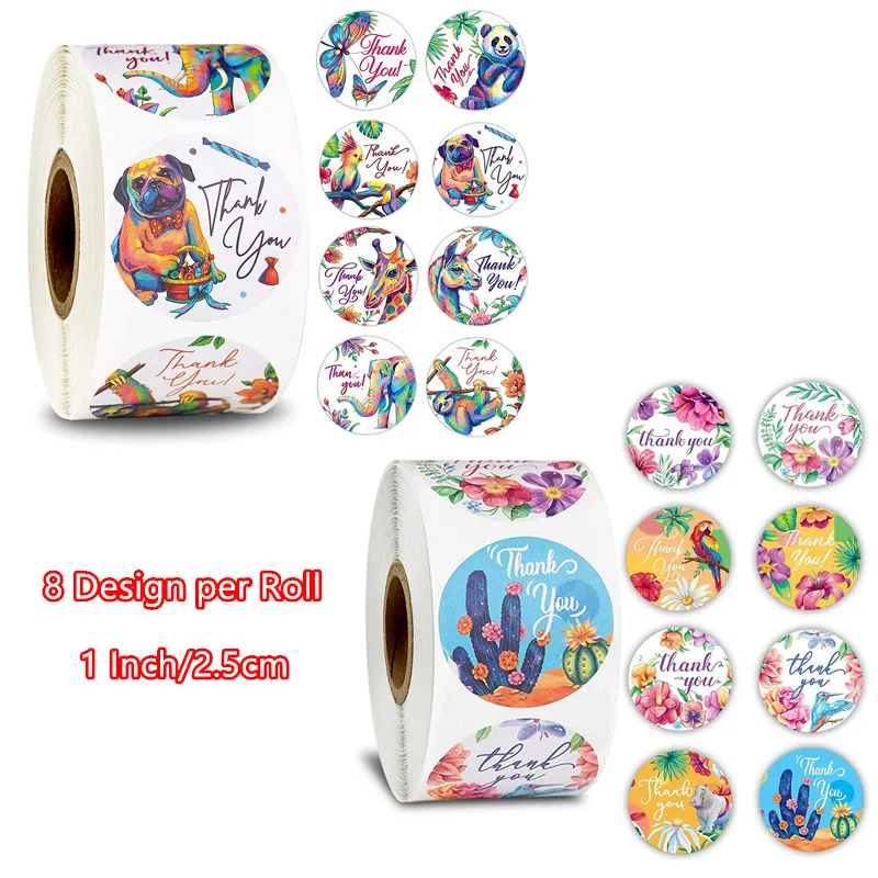 8 Unique Design Per Roll Floral Animal Thank You Stickers Seal Label for Scrapbook Package Personalized Decor Stationery Sticker
8 Unique Design Per Roll Floral Animal Thank You Stickers Seal Label for Scrapbook Package Personalized Decor Stationery Sticker