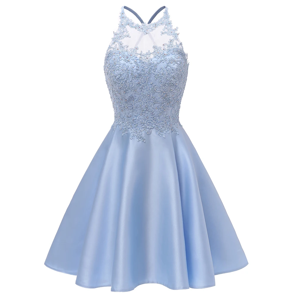 VKbridal A-line Satin Short Prom Graduation Party Gowns with Pockets Mini Length Cross Back Crystal Lace Homecoming Dresses 2019
VKbridal A-line Satin Short Prom Graduation Party Gowns with Pockets Mini Length Cross Back Crystal Lace Homecoming Dresses 2019